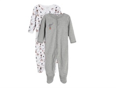 Name It grey melange onesie circus (2-pack)